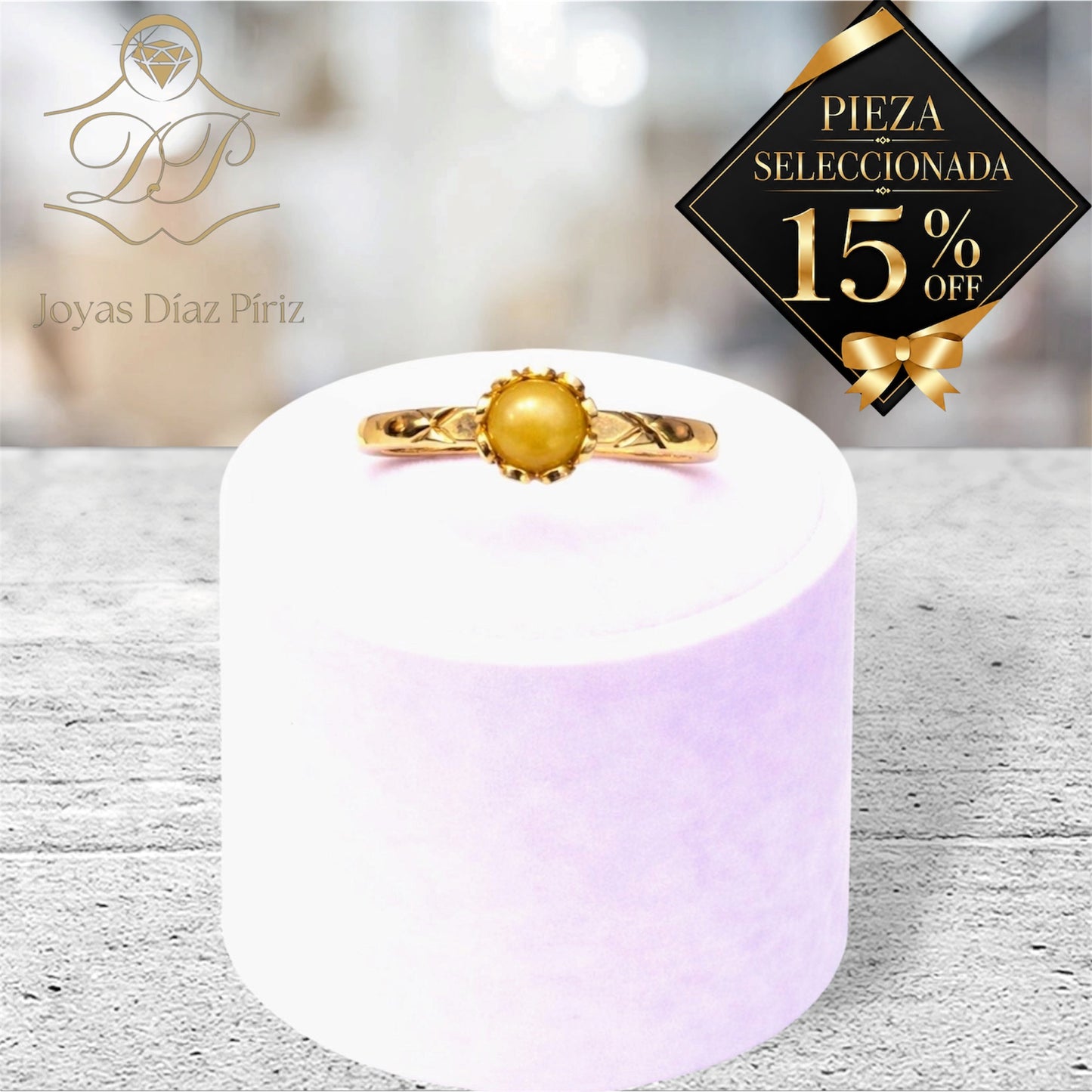 ANILLO ORO CON PERLA DE CULTIVO