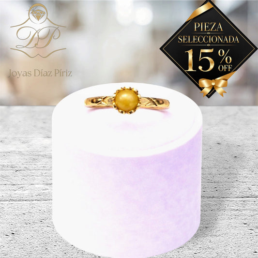 ANILLO ORO CON PERLA DE CULTIVO