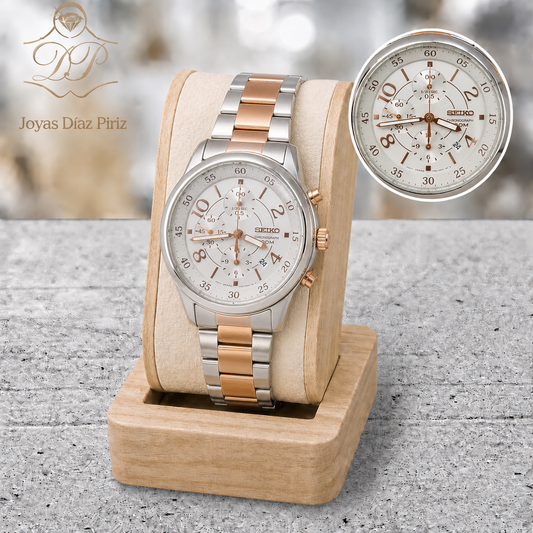 RELOJ SEIKO PLATEADO Y DORADO