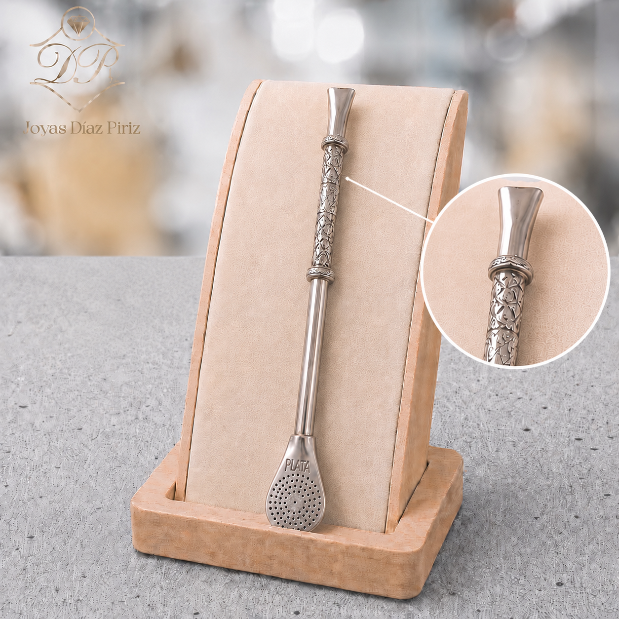 BOMBILLA PLATA LABRADA
