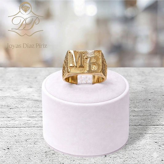 SELLO ORO 18K CON INICIALES