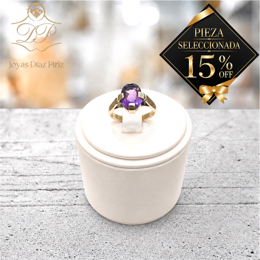 ANILLO ORO/AMATISTA