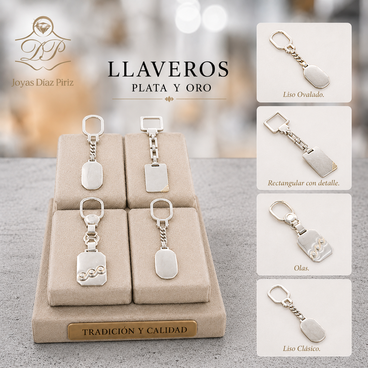 LLAVEROS PLATA Y ORO