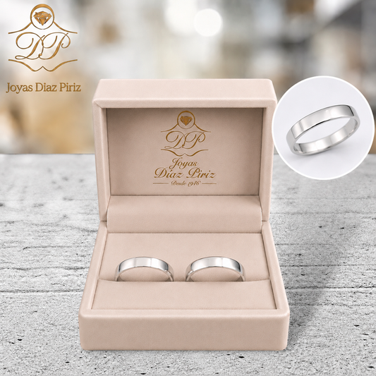 Alianzas Plata 4mm cinta