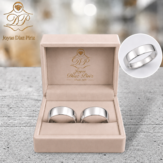 Alianzas Plata 6mm cinta