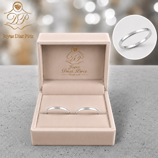 Alianzas Plata 2mm cinta