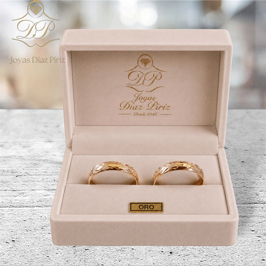 ALIANZAS ORO 3mm LABRADAS