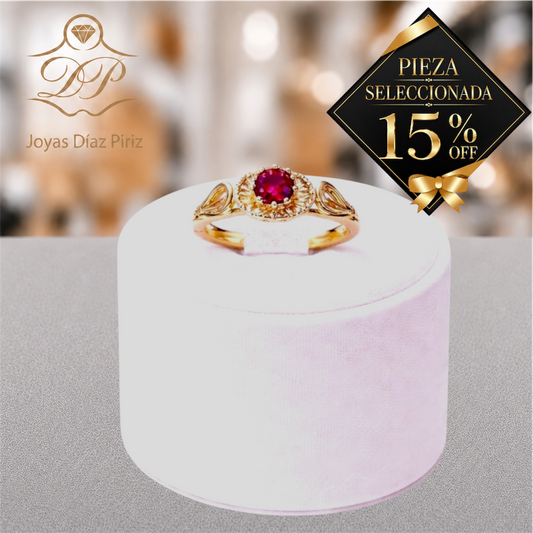 Anillo de oro 18k Con Rubi