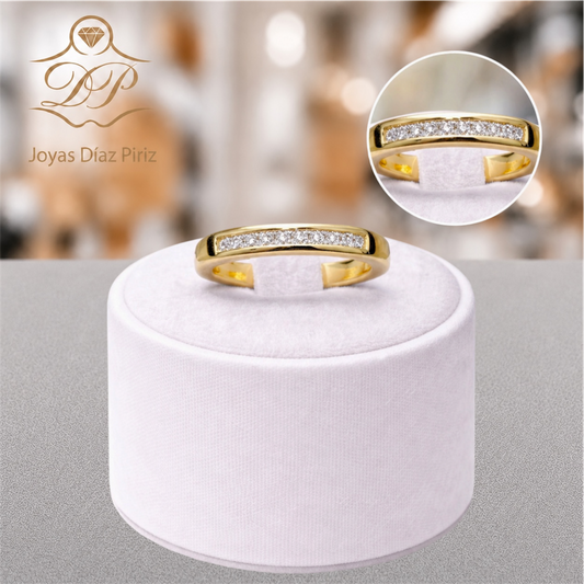ANILLO MEDIO SIN FIN 18k