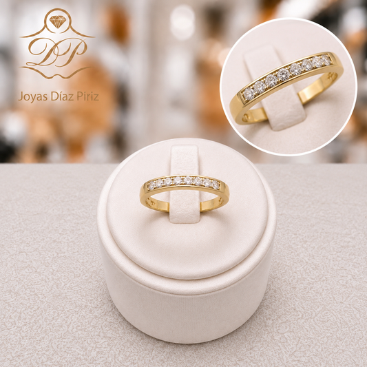 ANILLO MEDIO SIN FIN ORO