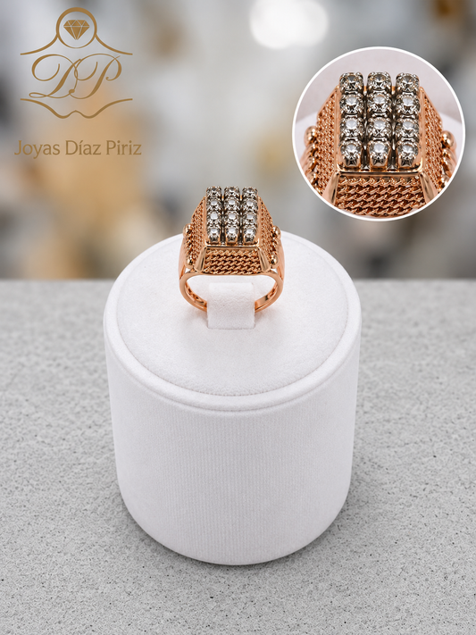 ANILLO ORO /MESA CON BRILLANTES