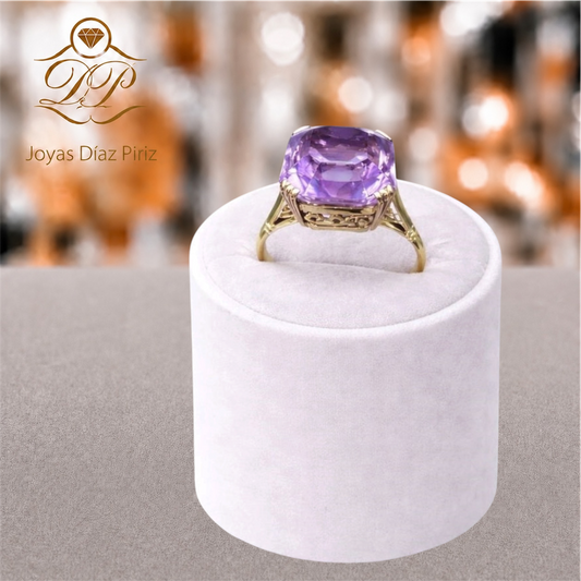 ANILLO ORO 18K/AMATISTA