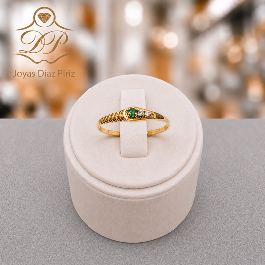 ANILLO ORO/CIRCONIAS