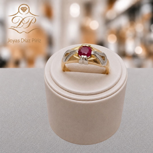 ANILLO ORO/GRIS COMBINADO "Luis XV"