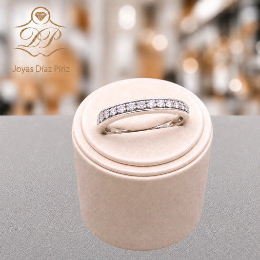 ANILLO ORO GRIS MEDIO SIN FIN