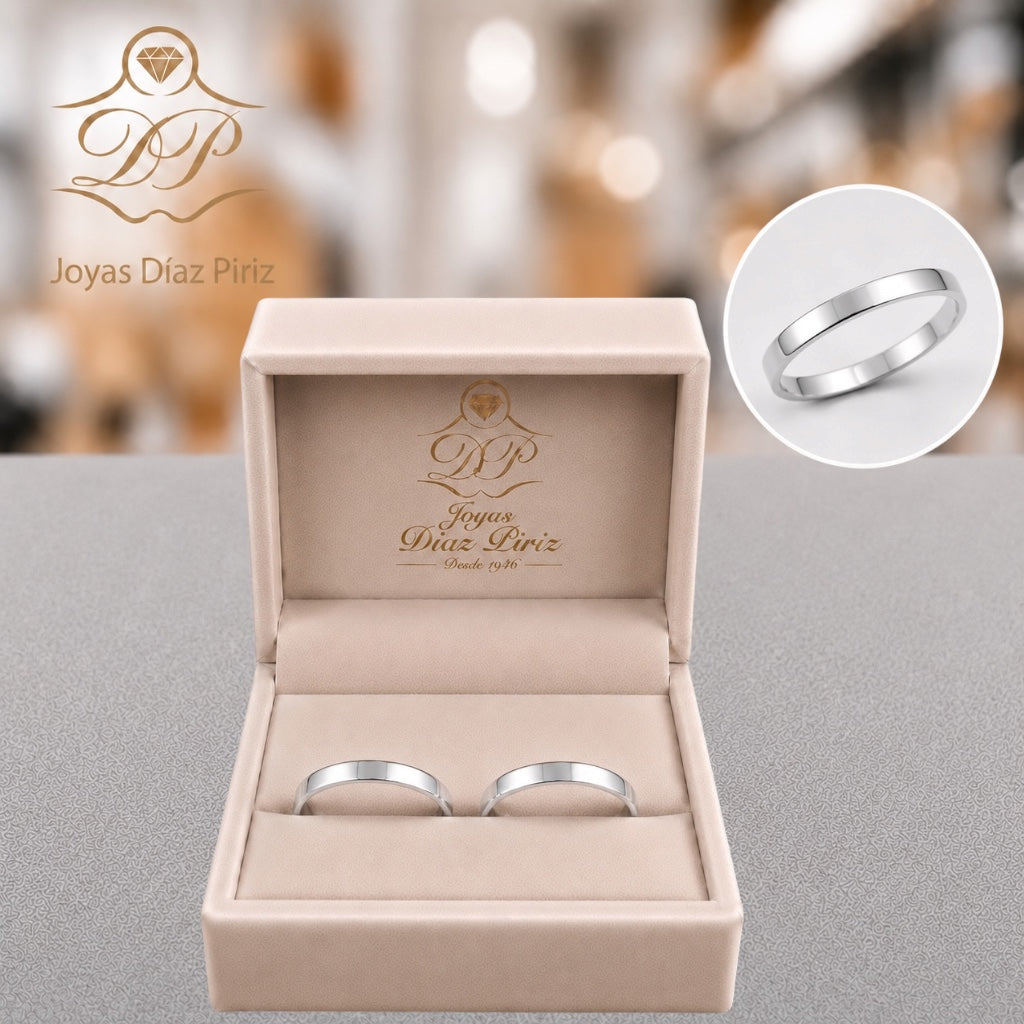 Alianzas Plata  3mm cinta