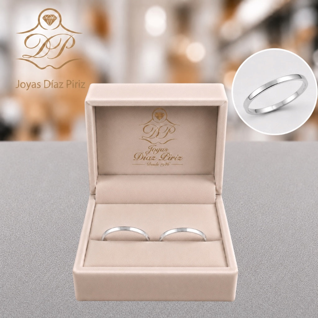 Alianzas Plata 2mm cinta