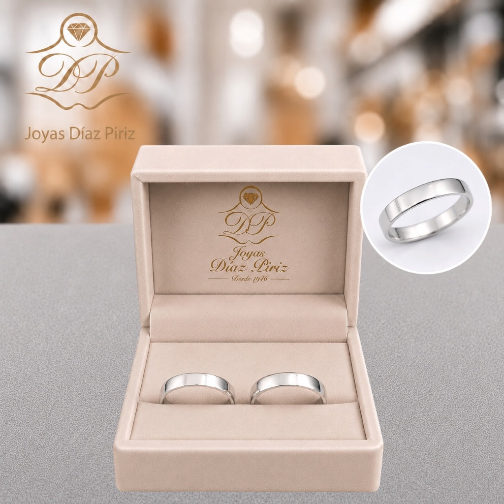 Alianzas Plata 4mm cinta