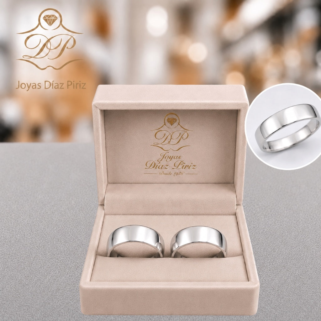 Alianzas Plata 6mm cinta