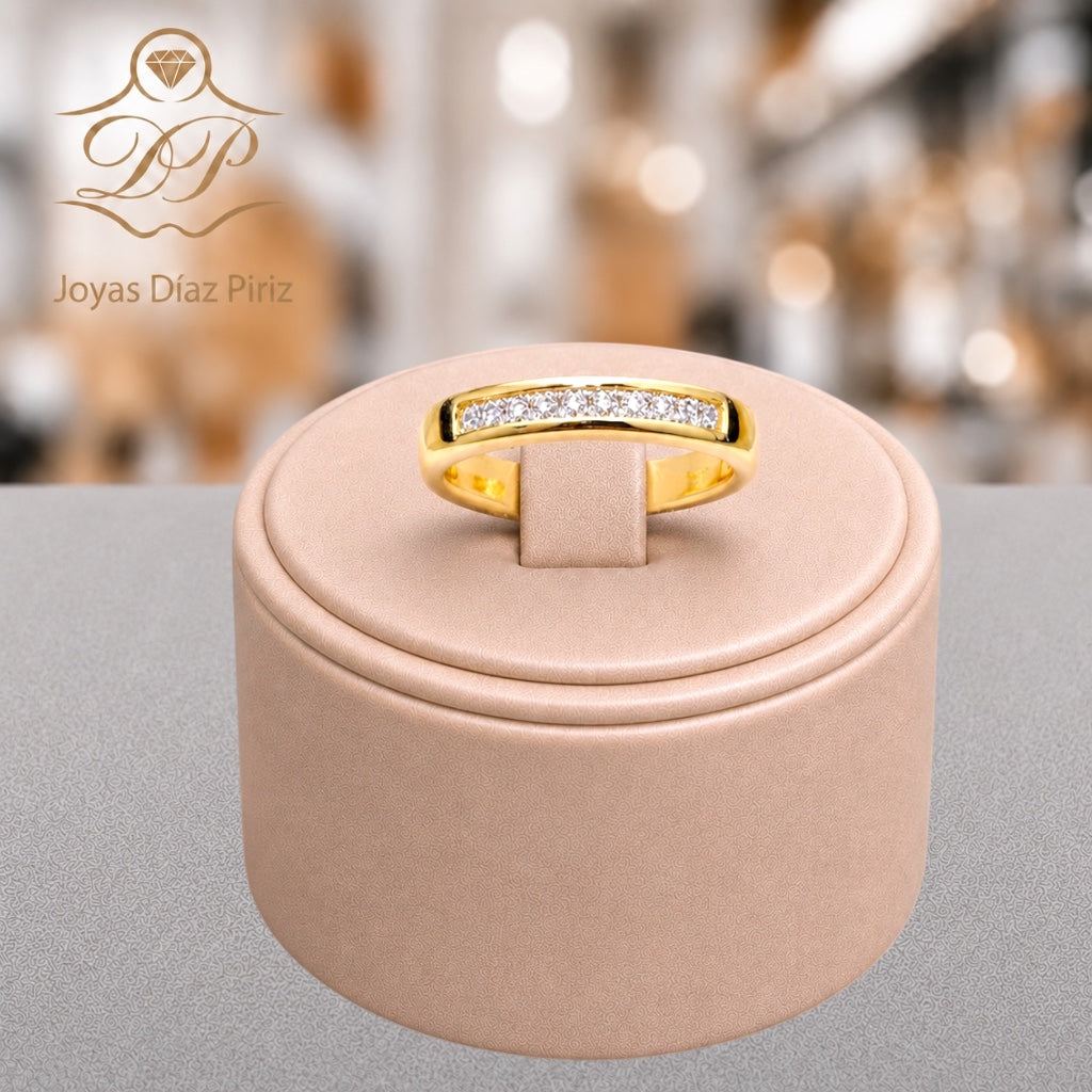 ANILLO MEDIO SIN FIN 18k