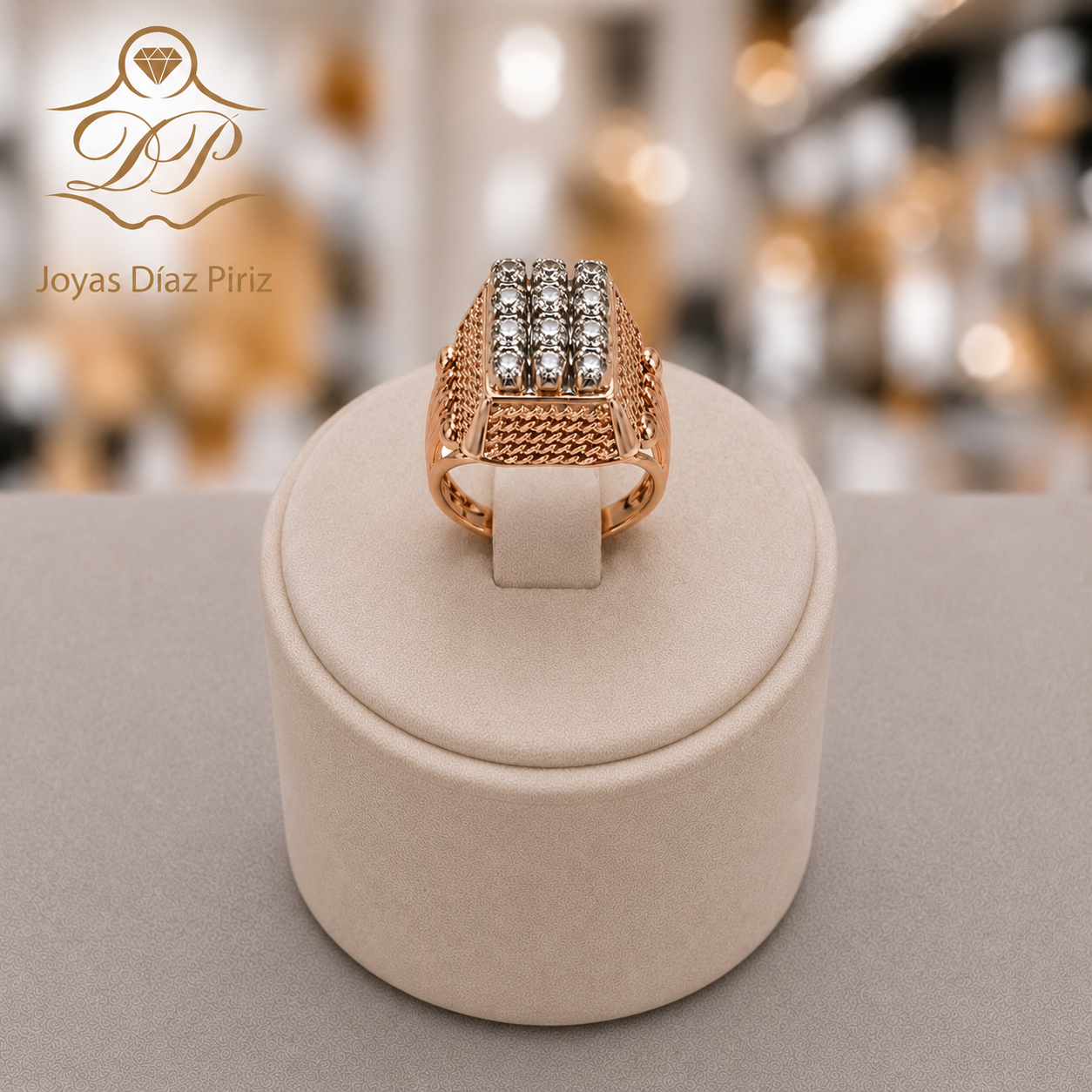 ANILLO ORO /MESA CON BRILLANTES