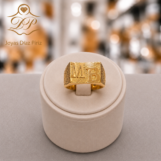 SELLO ORO 18K CON INICIALES