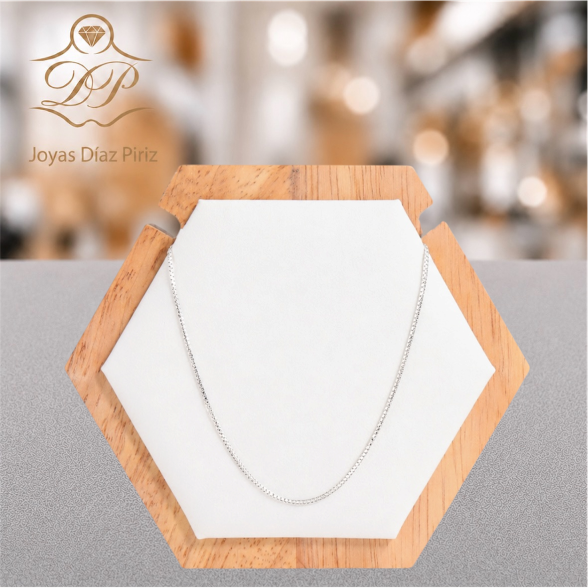 CADENA DE PLATA PE VENECIANA 45CM