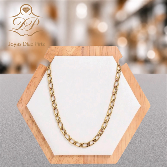 Cadena Oro eslabon chato
