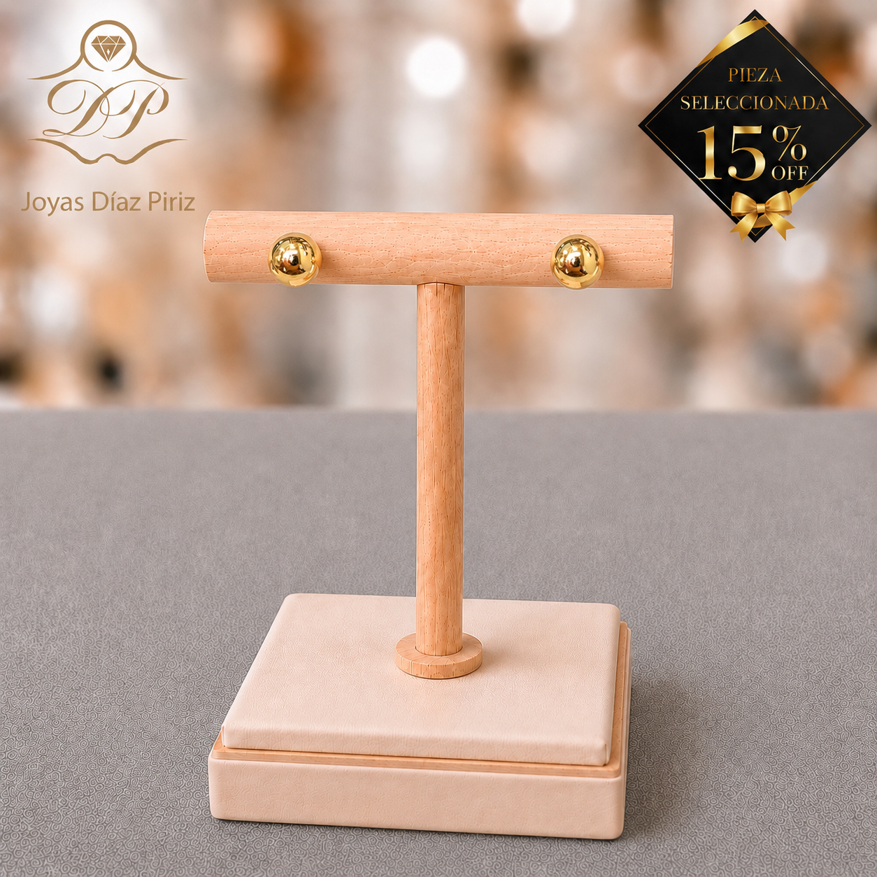 PERLAS EN ORO 18K CON PERNO ROSCA
