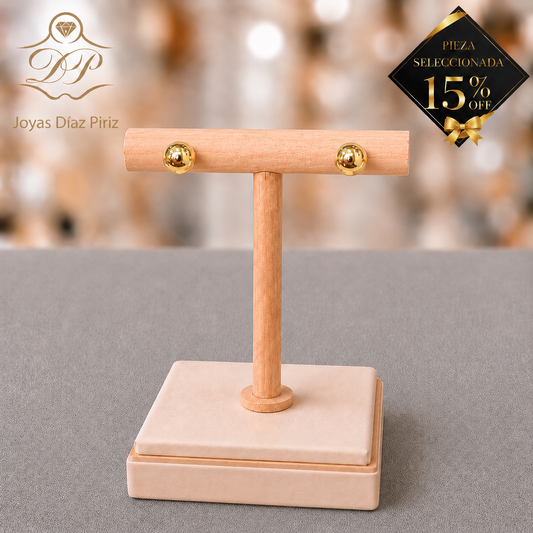 PERLAS EN ORO 18K CON PERNO ROSCA