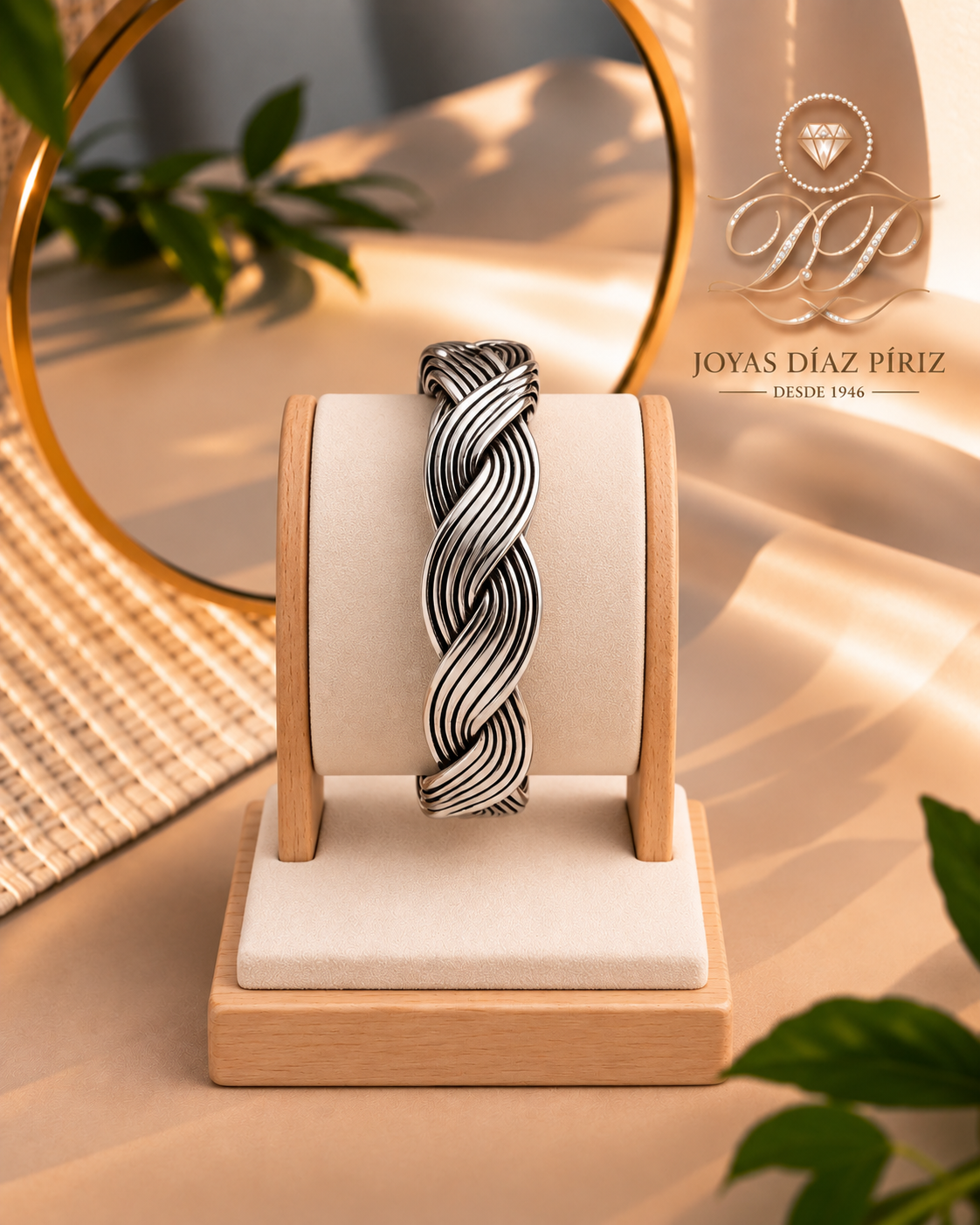 Brazalete Plata trenzado