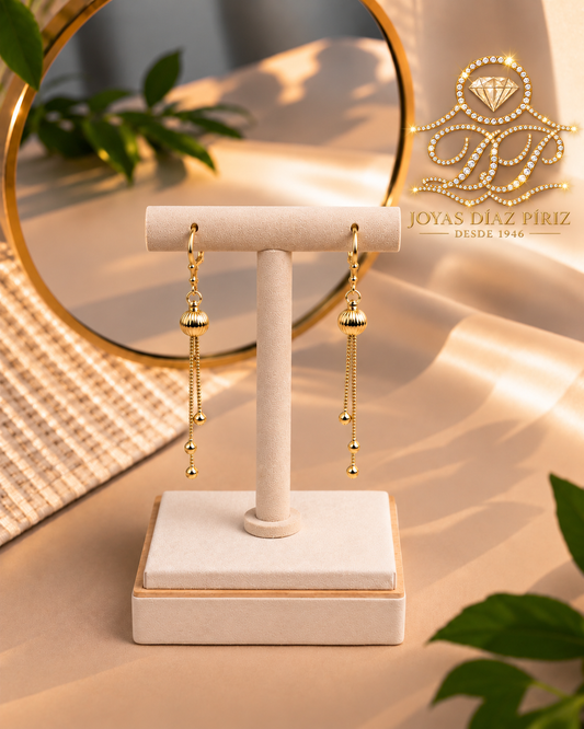 Caravanas elegante Oro 18k
