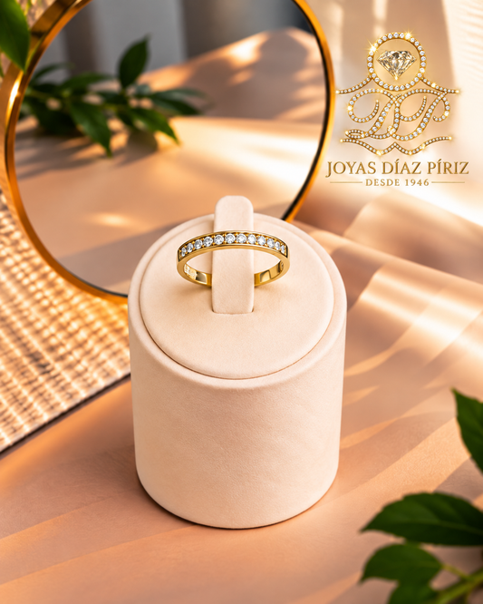 Anillo Oro 18k Medio sin fin