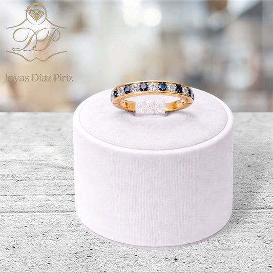 Anillo oro medio sin fin