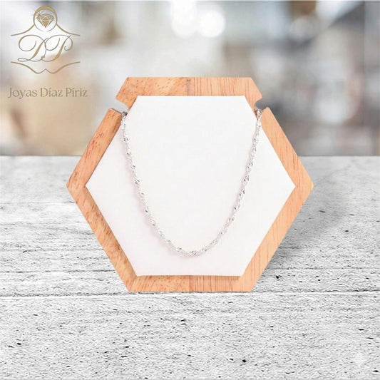 CADENA PLATA SINGAPUR 45CM