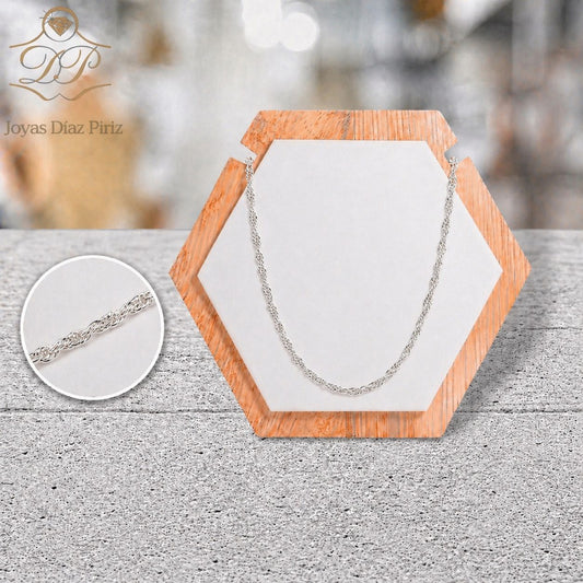 CADENA PLATA TURBILLON 40CM