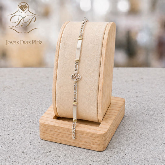 Pulsera Plata y Oro Barras