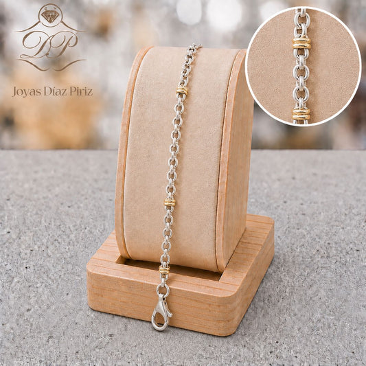 Pulsera Rolo Plata y oro