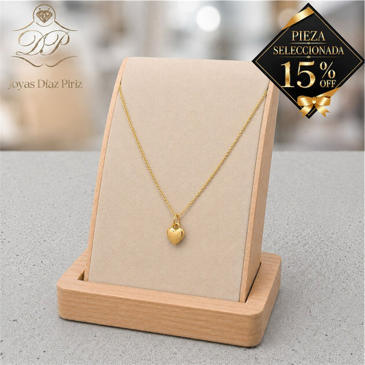 Conjunto Dije corazon oro 18Kts