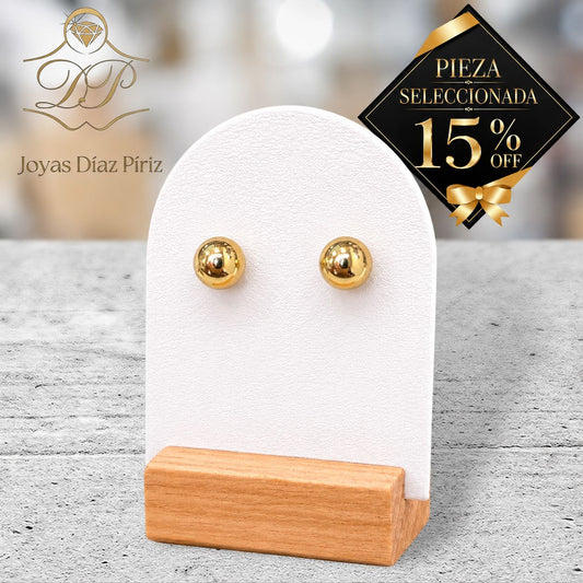 PERLAS EN ORO 18K CON PERNO ROSCA