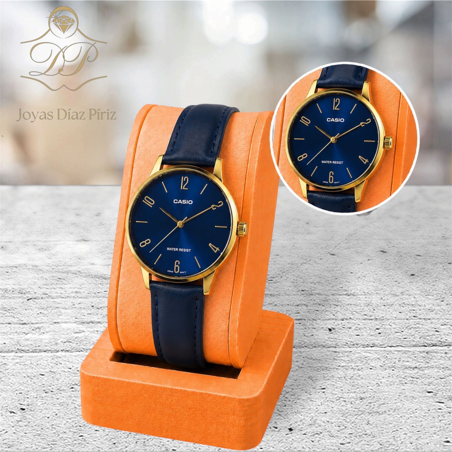RELOJ CASIO CABALLERO AZUL/DORADO