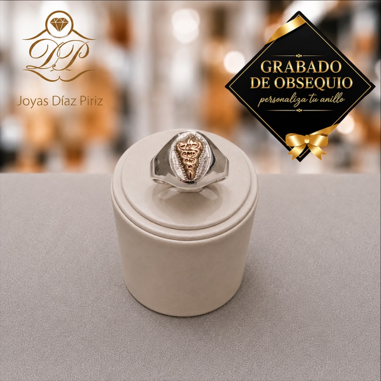 Sello Profesional Medicina — Anillo Plata y Oro
