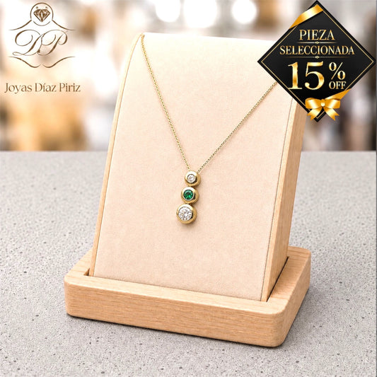 Conjunto Oro dije tres Circonias